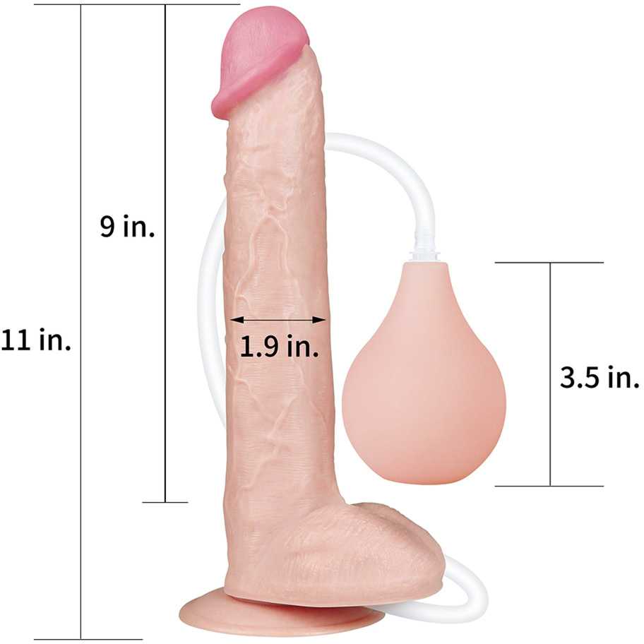 Lovetoy Dildo tikroviškas siurbtukas ir ejakuliacijos varpa