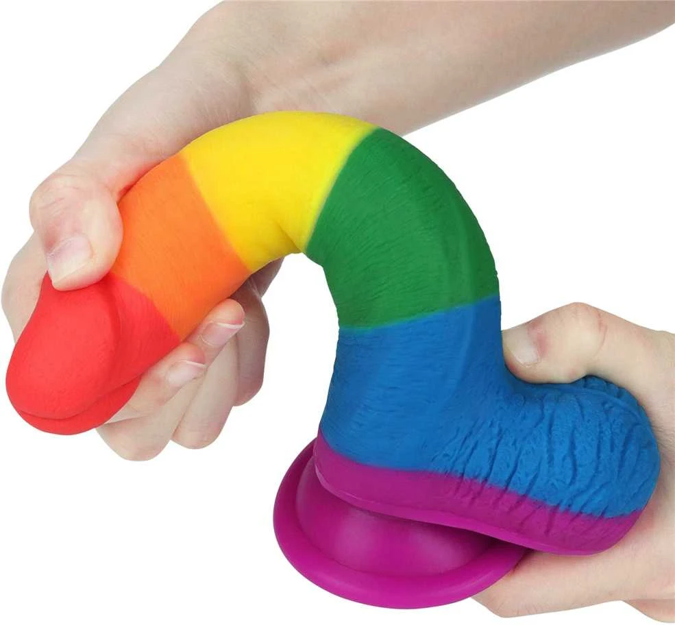 LOVETOY Prider Dildo 7.5' Colorful