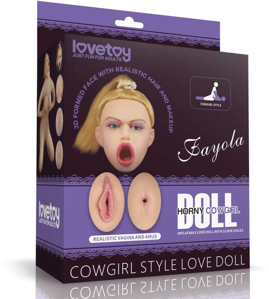 „Lovetoy“ pripučiama moteriška lėlė, 3 skylės, krūtinės padėtis