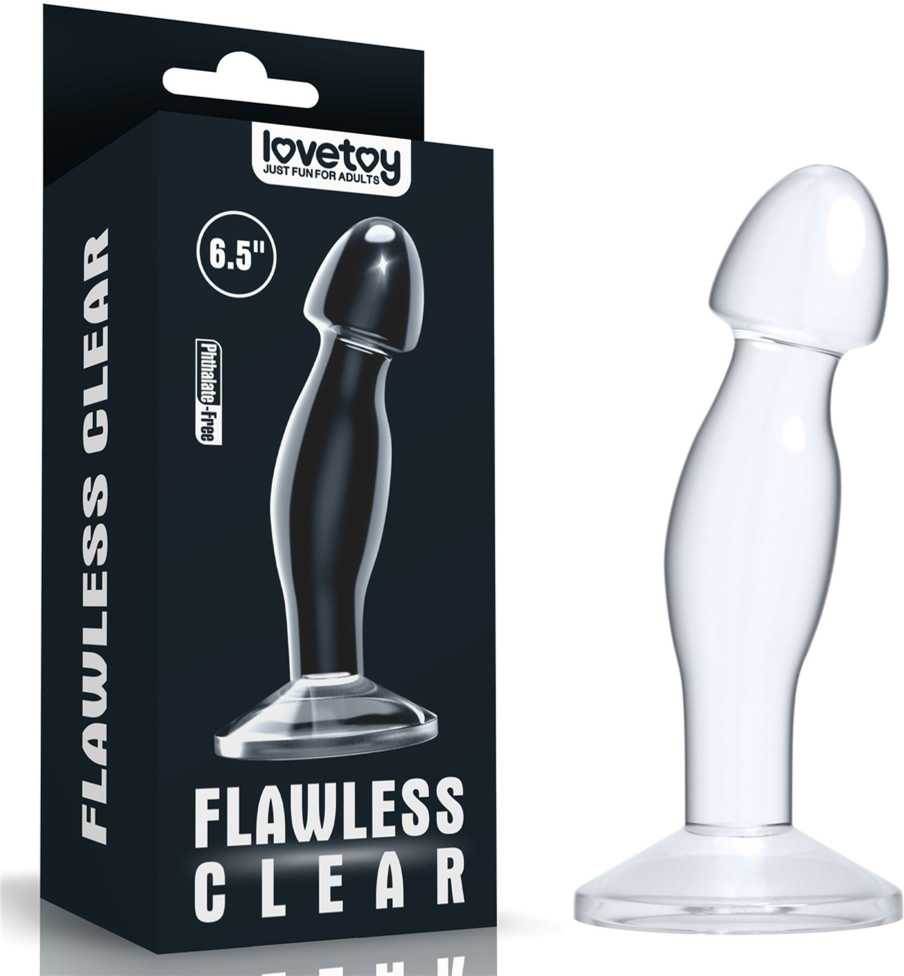 LOVETOY "6,5" nepriekaištingas skaidrus prostatos kištukas