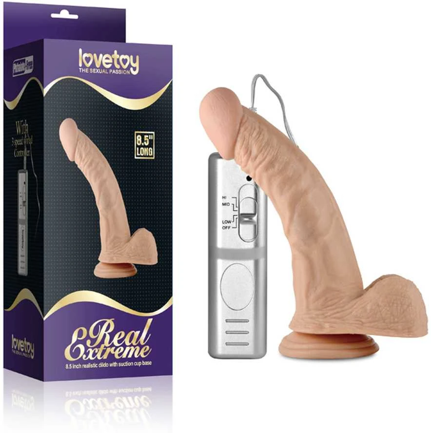 LOVETOY 8,5" Real Extreme Dildo vibruojantis kūnas