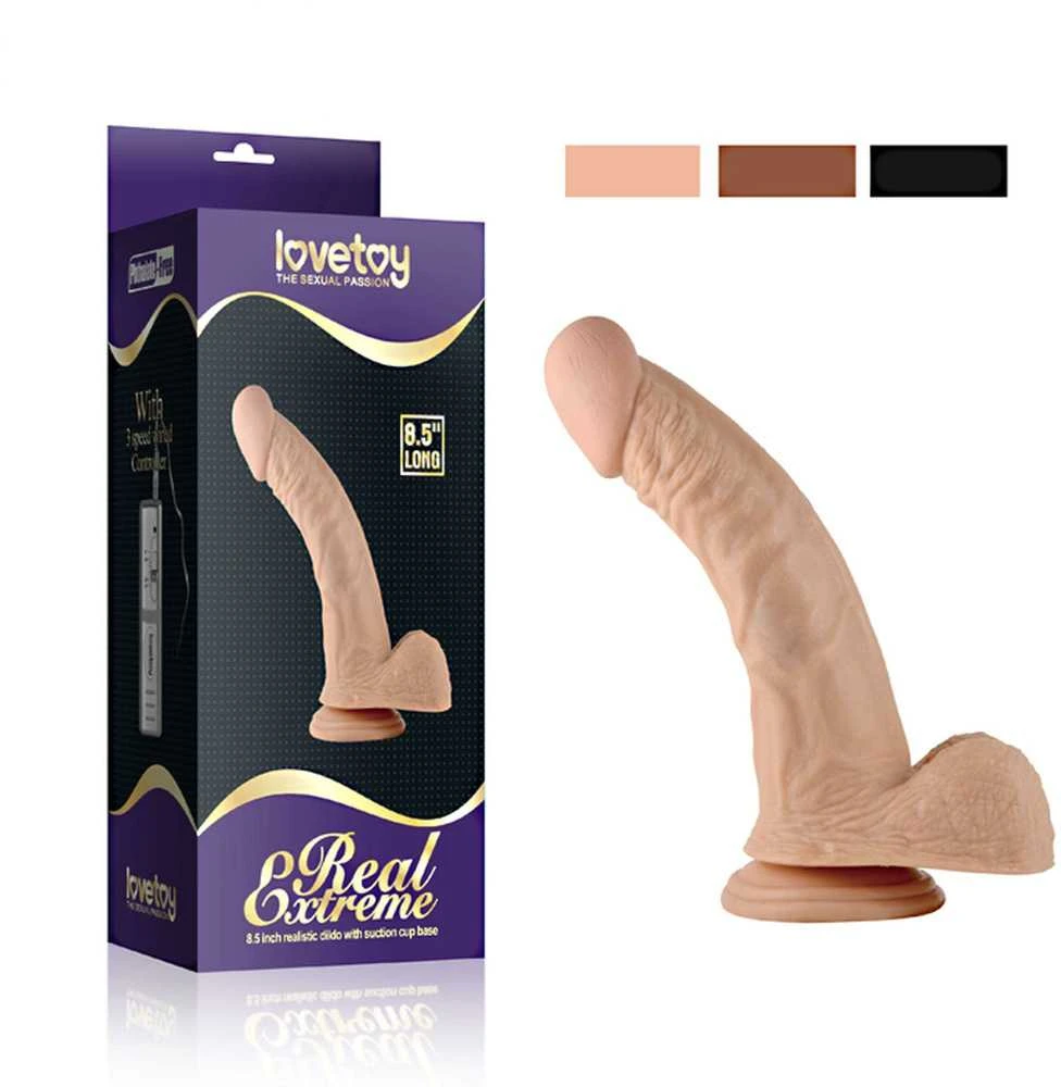 LOVETOY 8,5" Real Extreme Dildo vibruojantis kūnas