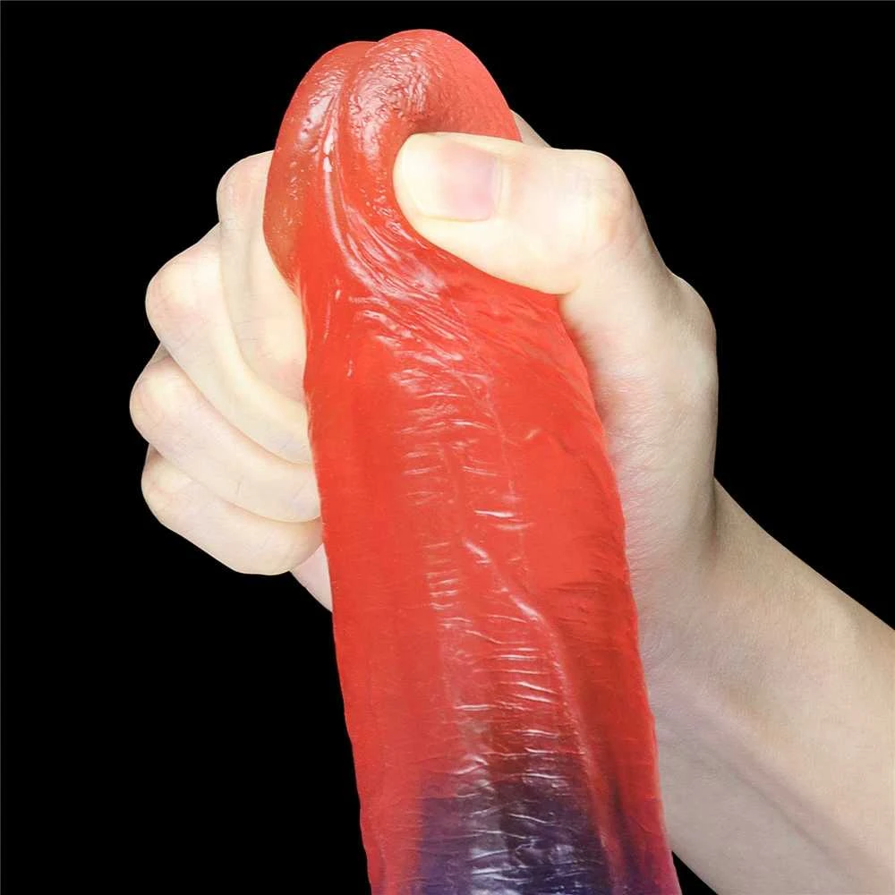 Lovetoy Dviejų spalvų dildo stiprus siurbtukas orgazmo varpos