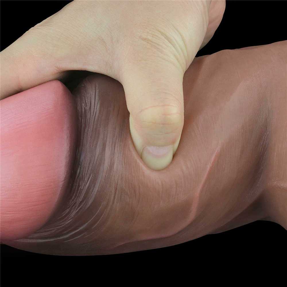 „Lovetoy“ storas, gyslotas dildo, realistiškas apimtis 21,5 cm