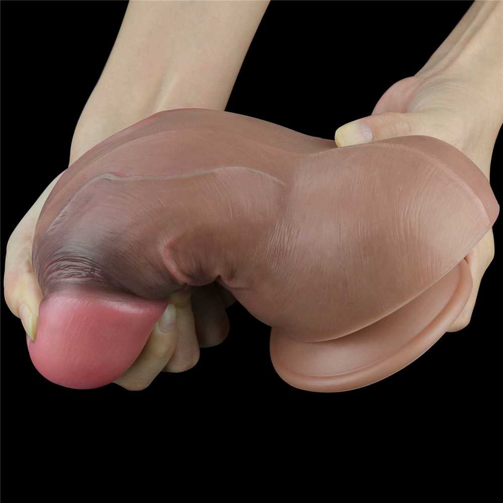 „Lovetoy“ storas, gyslotas dildo, realistiškas apimtis 21,5 cm