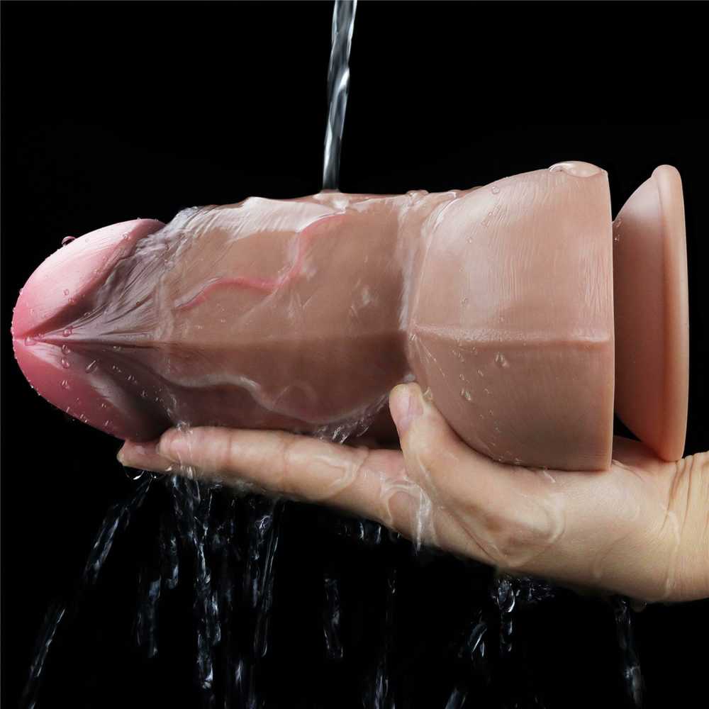 „Lovetoy“ storas, gyslotas dildo, realistiškas apimtis 21,5 cm