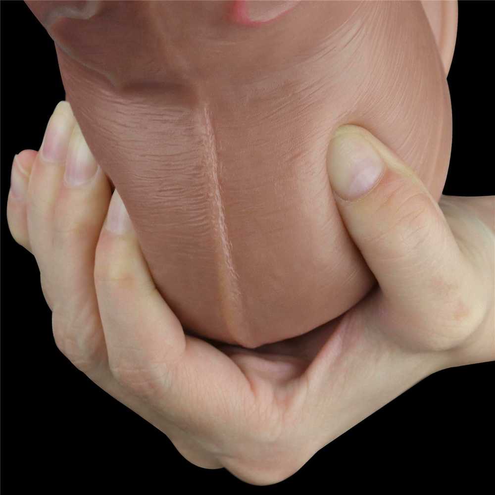 „Lovetoy“ storas, gyslotas dildo, realistiškas apimtis 21,5 cm