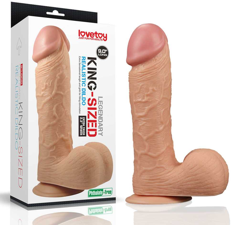 KING LOVETOY Legendinis karaliaus dydžio tikroviškas dildo