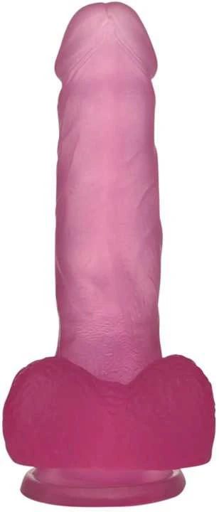 Lovetoy Rožinė 7" Jelly Studs Crystal Dildo Medium Rožinė
