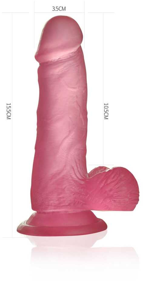 Lovetoy Rožinė 6" Jelly Studs Crystal Dildo Small Rožinė