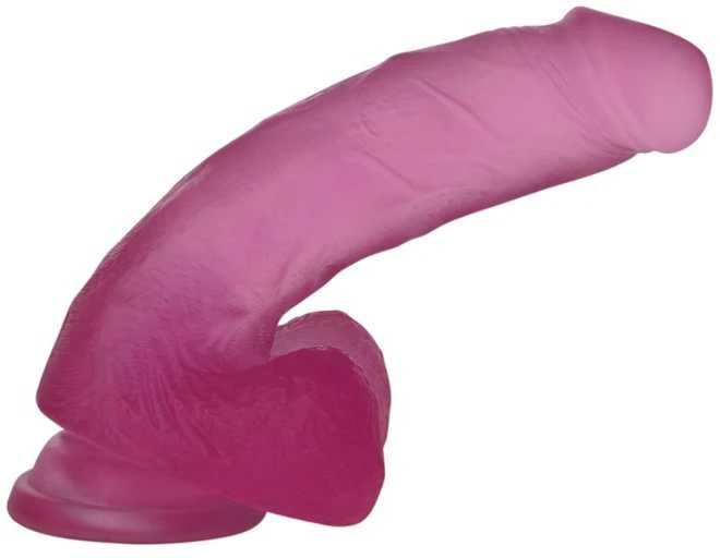 Lovetoy Rožinė 7" Jelly Studs Crystal Dildo Medium Rožinė