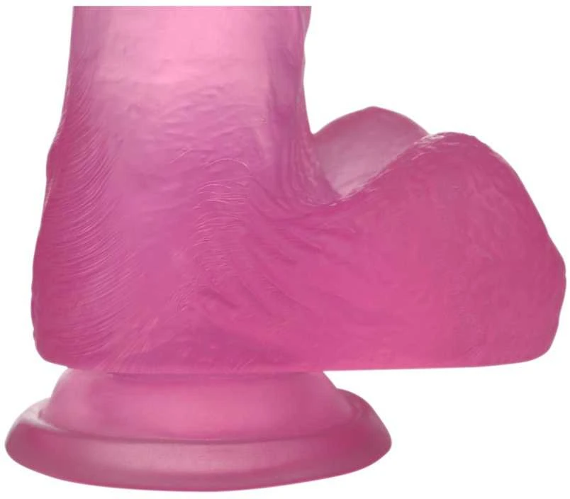 Lovetoy Rožinė 7" Jelly Studs Crystal Dildo Medium Rožinė