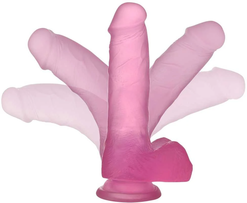 Lovetoy Rožinė 7" Jelly Studs Crystal Dildo Medium Rožinė