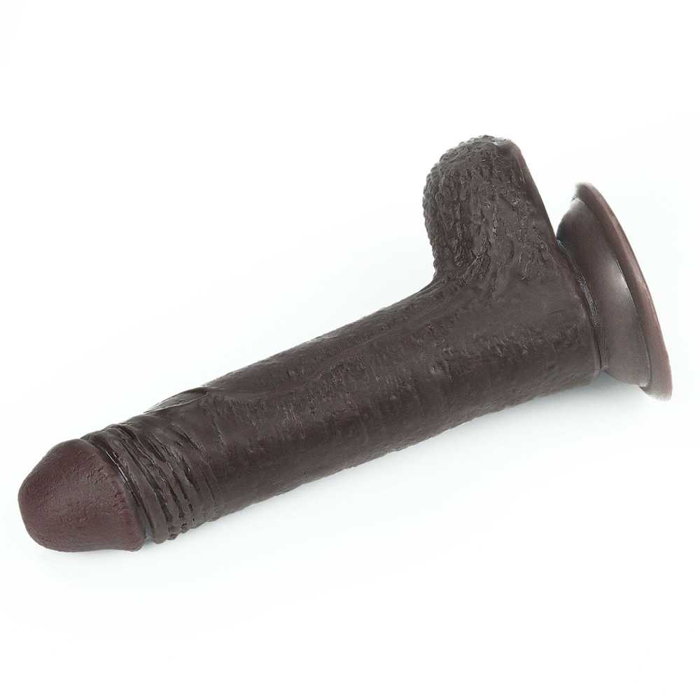 LOVETOY 7'' Sliding-Skin Dildo Coffee