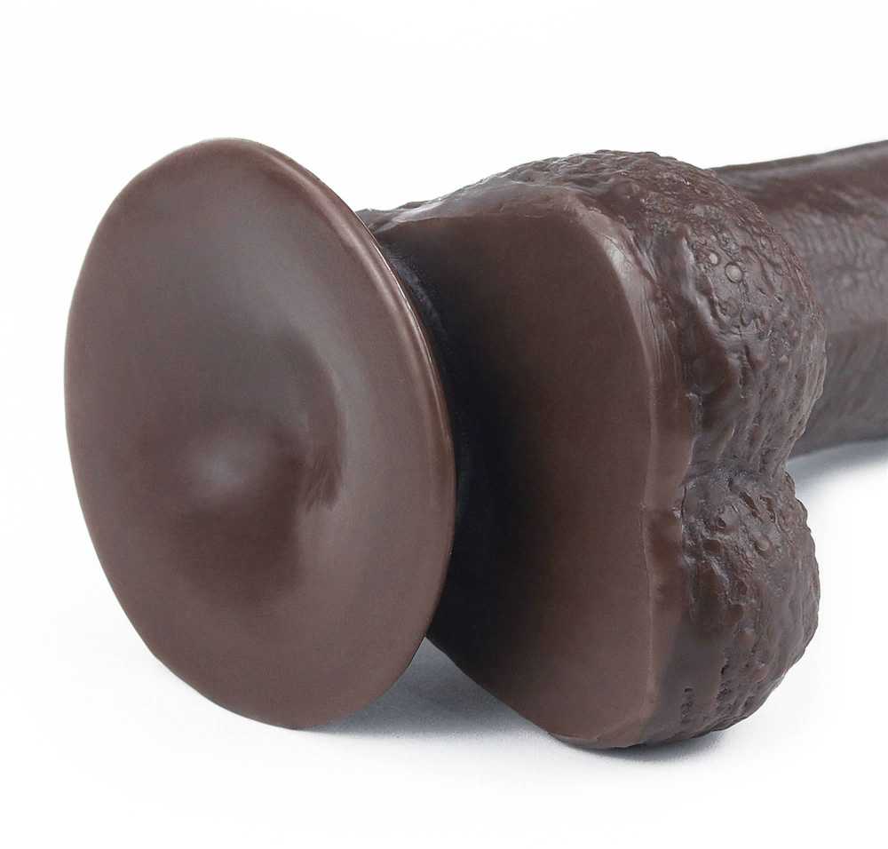 LOVETOY 7'' Sliding-Skin Dildo Coffee