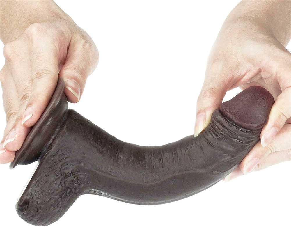 LOVETOY 7'' Sliding-Skin Dildo Coffee