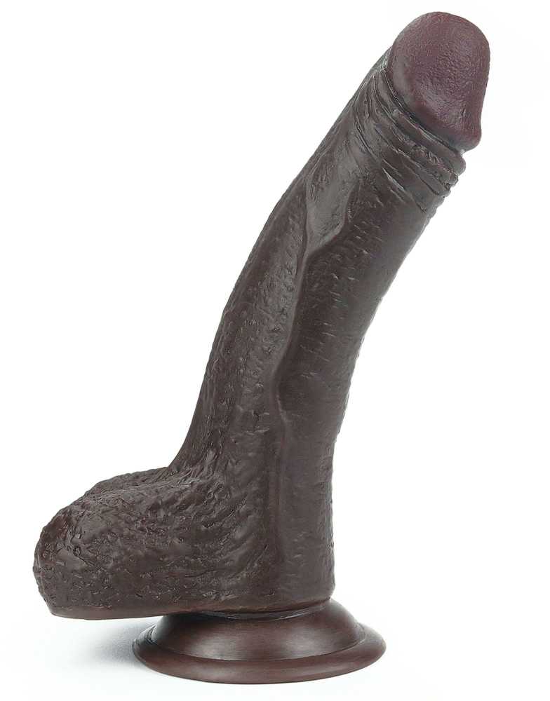 LOVETOY 7'' Sliding-Skin Dildo Coffee