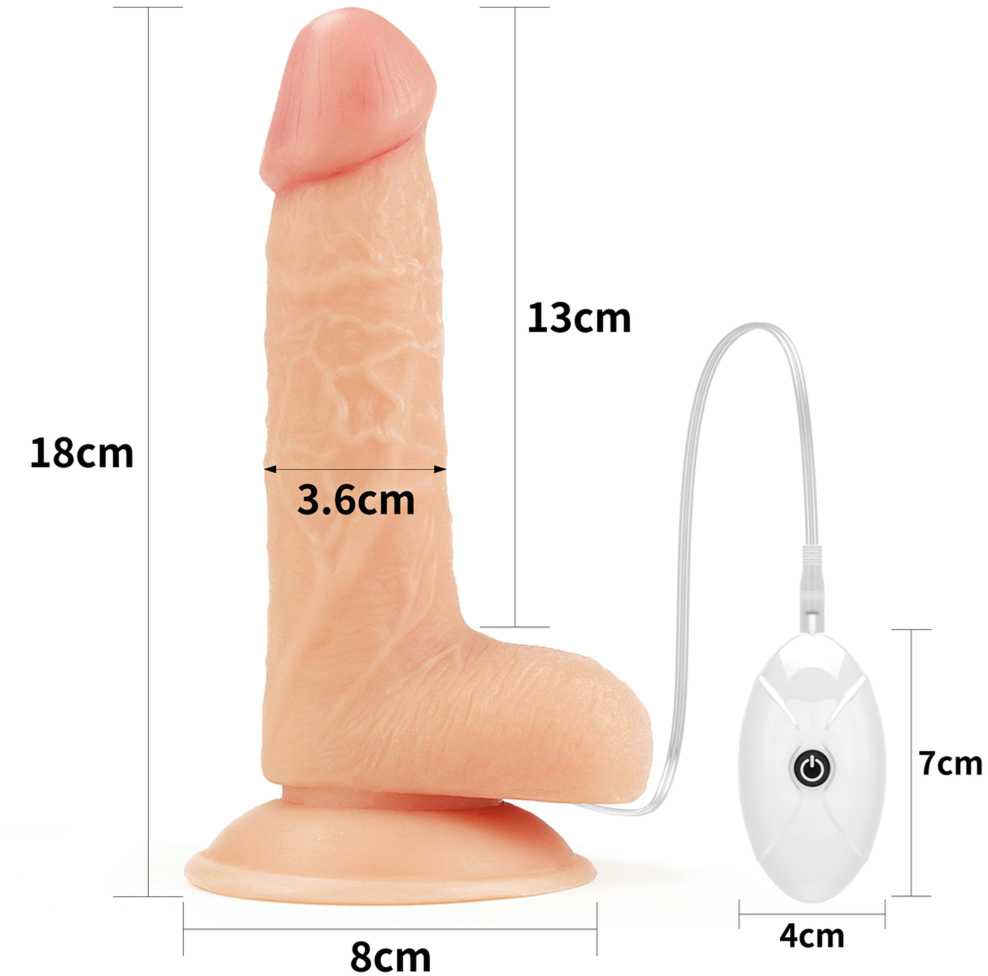 Lovetoy Vibruojantis „Easy Strapon“ rinkinys 7.0''