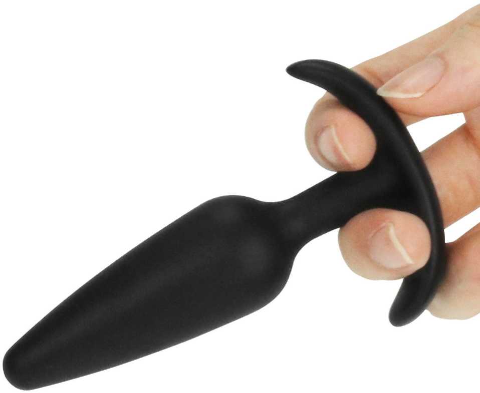 Lovetoy Silicone analinis kištukas su laikikliu juoda 11 cm
