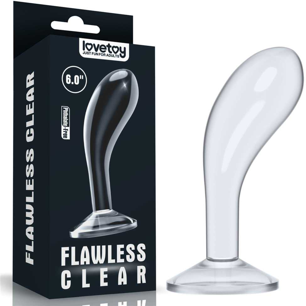 LOVETOY 6,0 colio nepriekaištingas skaidrus prostatos kištukas