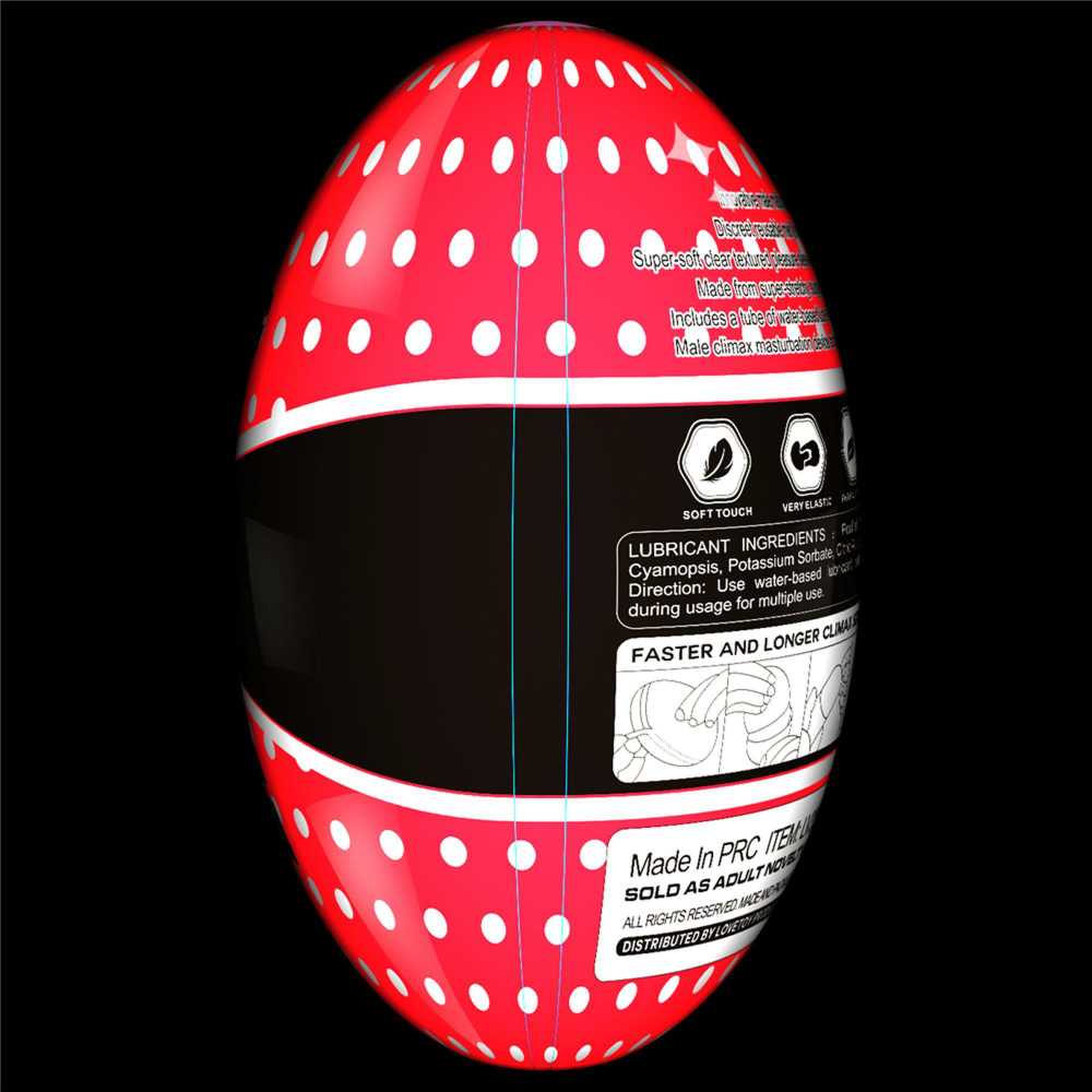 LOVETOY Giant Egg Masturbator Raudona