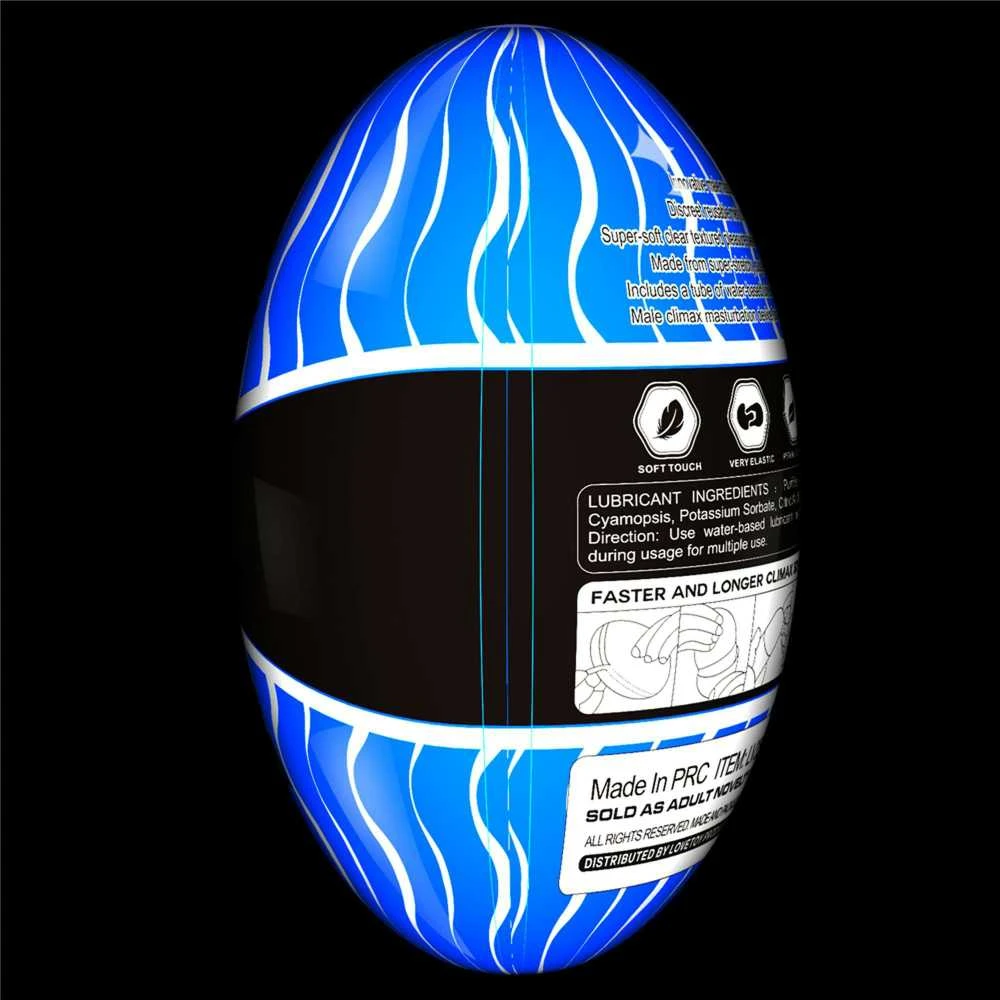 LOVETOY Giant Egg Masturbator Mėlyna