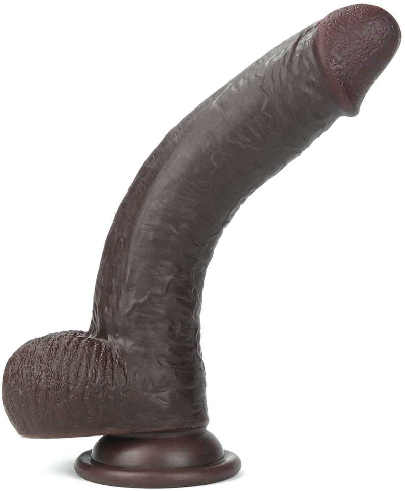 LOVETOY 9'' Sliding-Skin Dildo Coffee