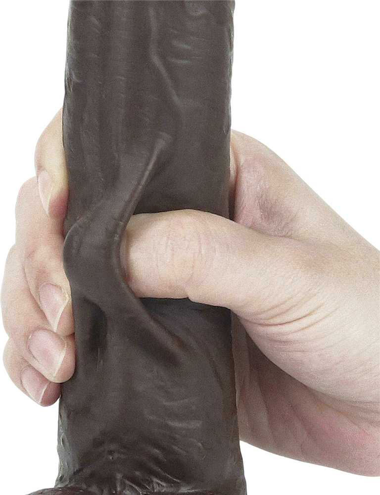 LOVETOY 9'' Sliding-Skin Dildo Coffee