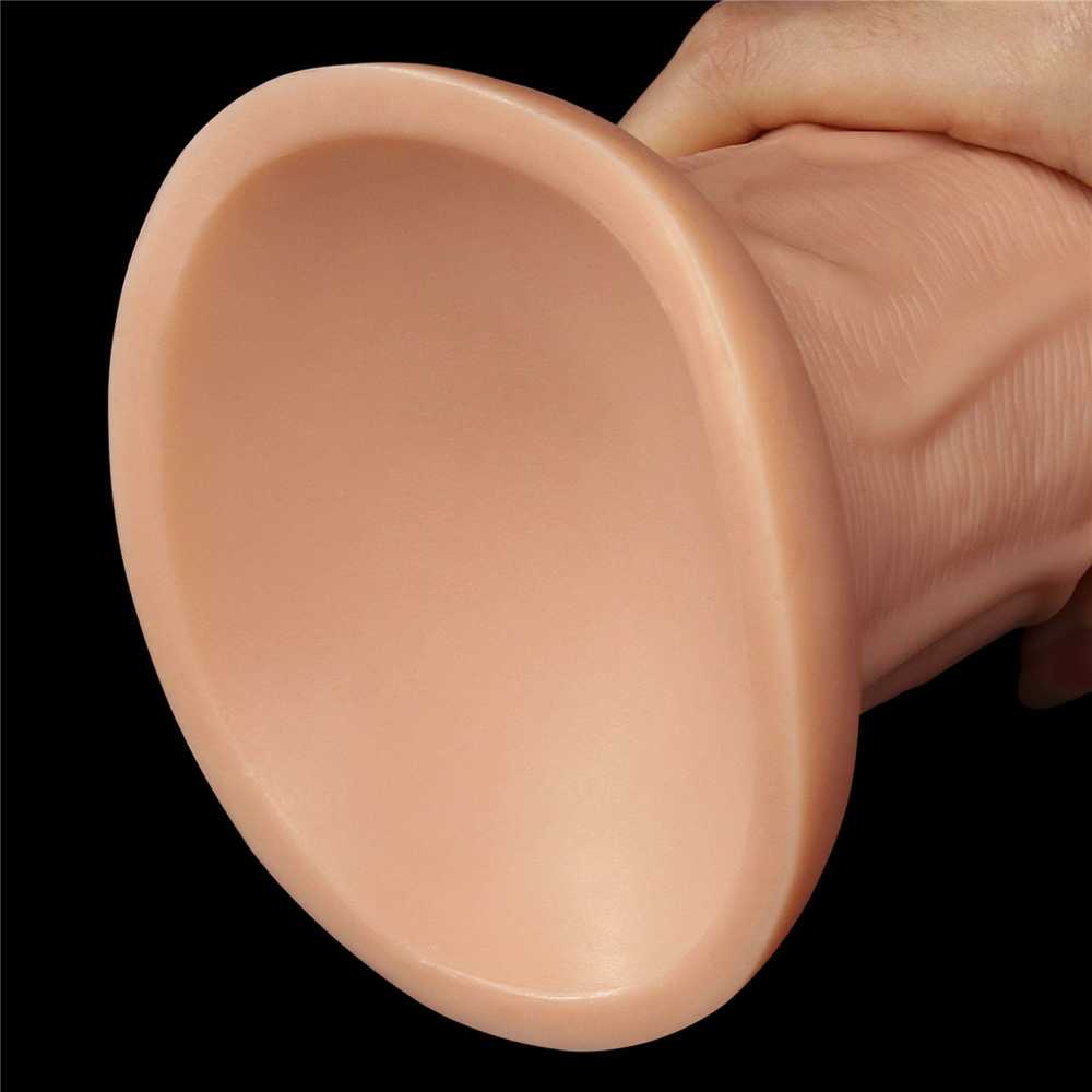 LoveToy 9,5 colio realistiškas lenktas dildo