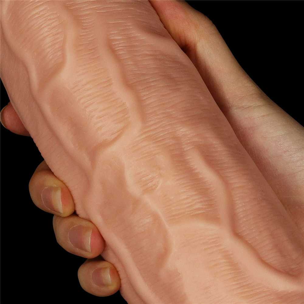 LoveToy 9,5 colio realistiškas lenktas dildo
