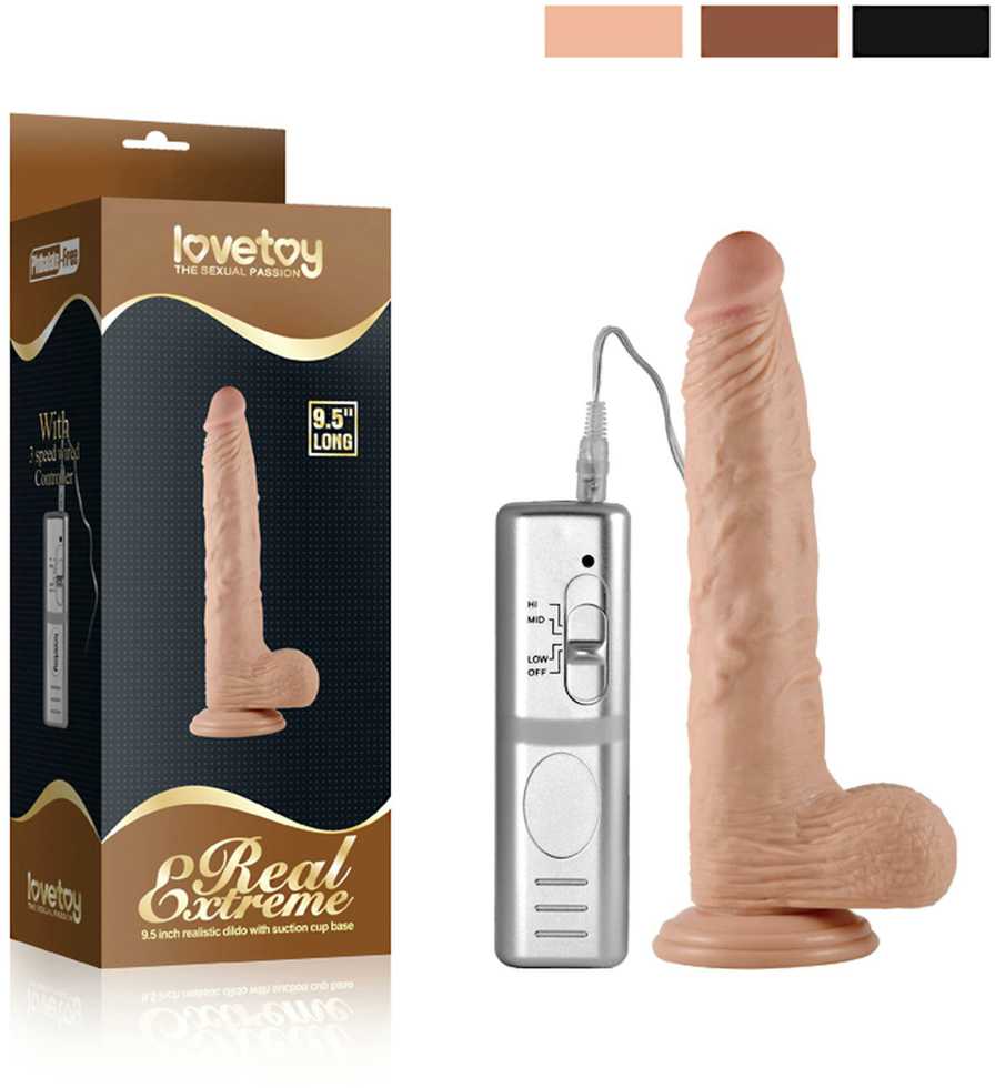 Lovetoy 9 colių itin stiprus vibruojantis dildo