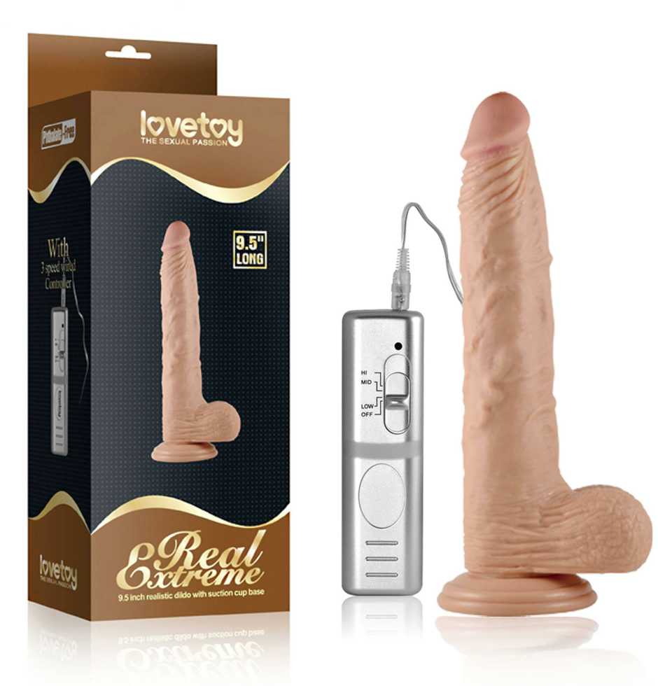 Lovetoy 9 colių itin stiprus vibruojantis dildo