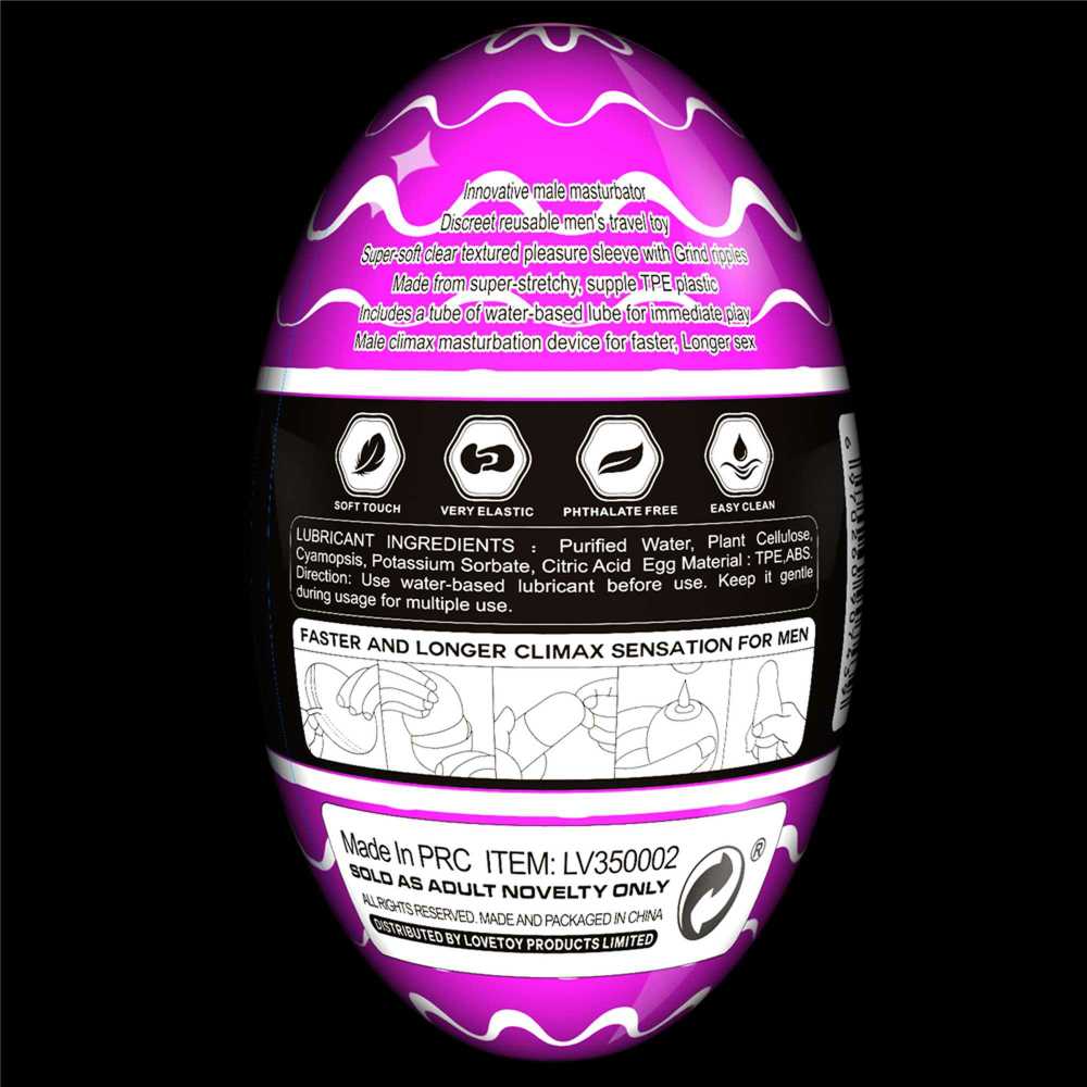 LOVETOY Giant Egg Masturbator Violetinė