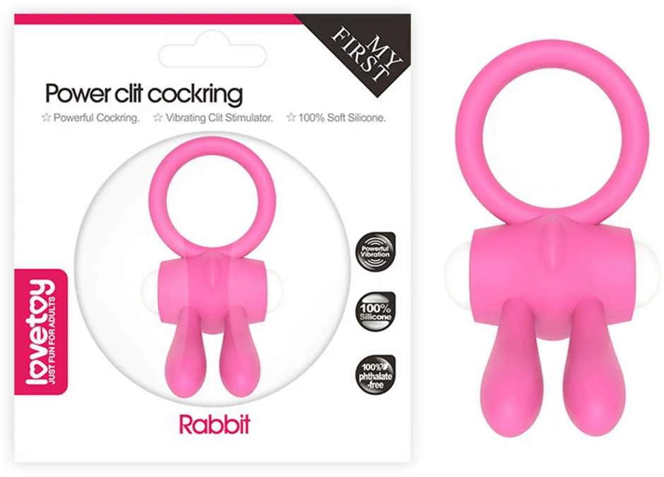 LOVETOY Power Clit Cockring Bunny Baltas