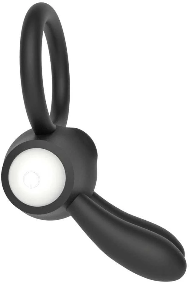 LOVETOY Power Clit Cockring Bunny Juodas