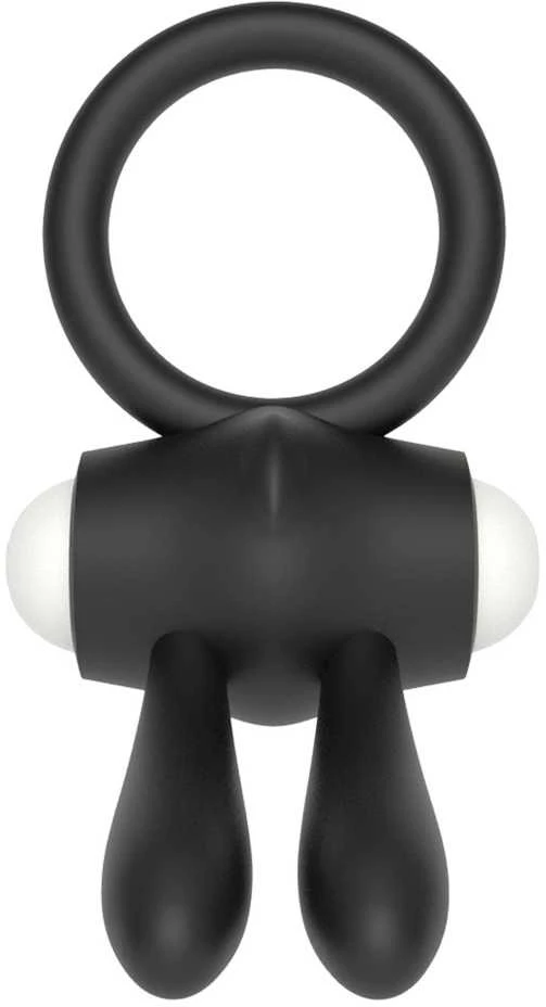LOVETOY Power Clit Cockring Bunny Juodas