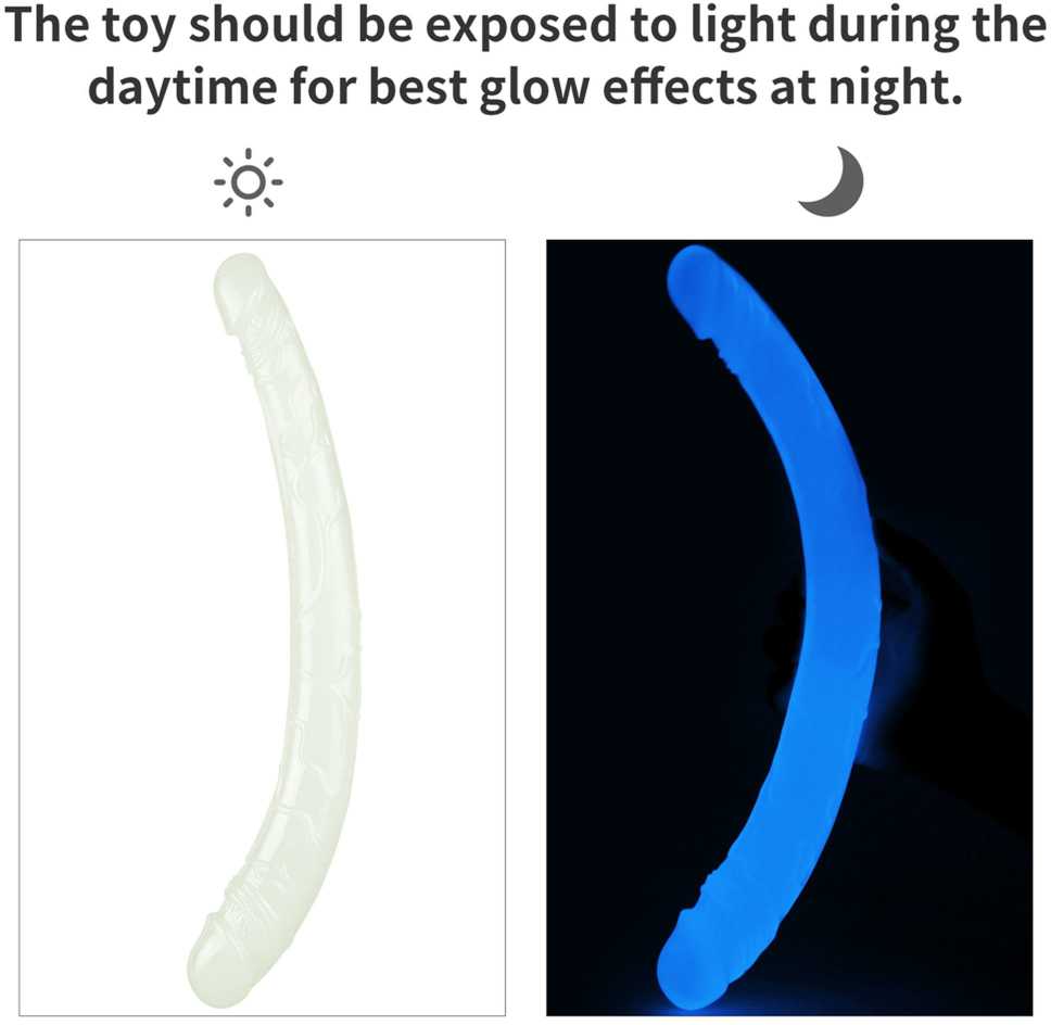 LOVETOY Lumino Play 14,5 colio dvigubas dildo