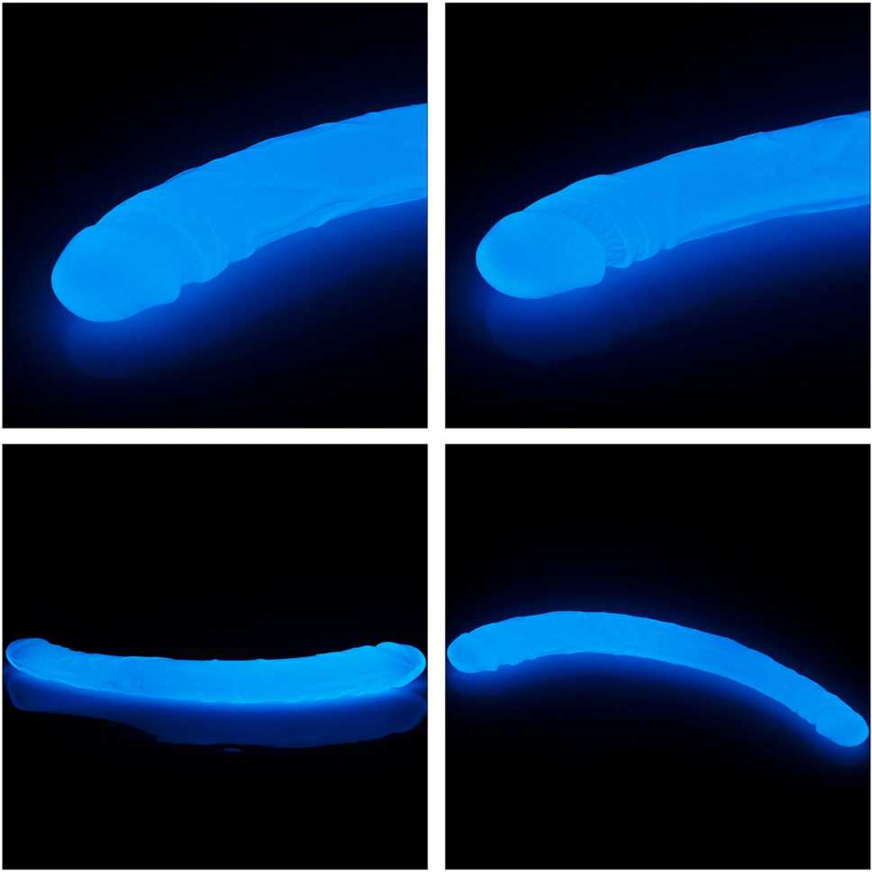 LOVETOY Lumino Play 14,5 colio dvigubas dildo