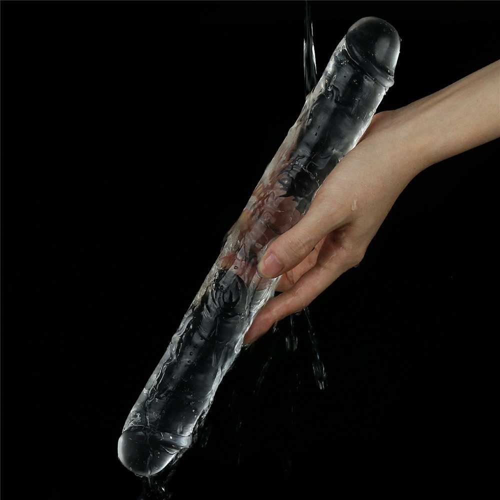 LOVETOY 12'' Nepriekaištingas skaidrus Dvigubas Dildo Clear