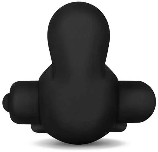 Lovetoy Silikoninis varpos žiedas „Power Clit Duo“ – juodas