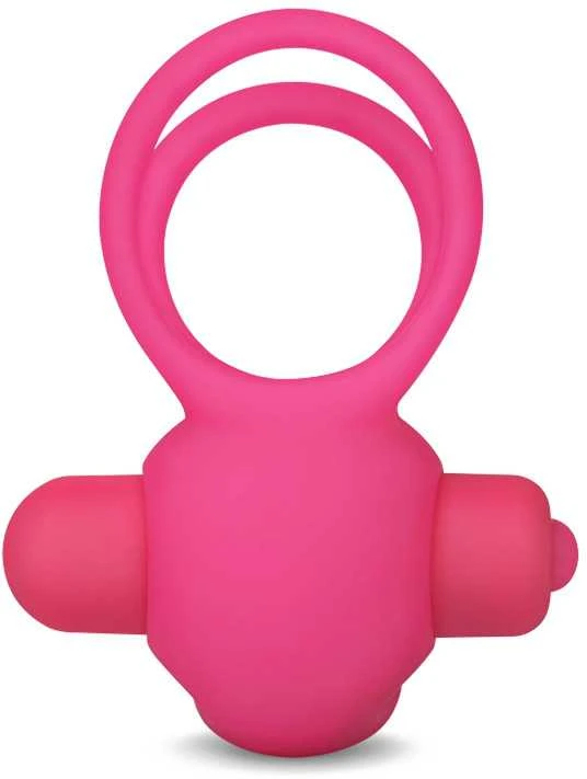 „Lovetoy“ dvigubas vibruojantis penio žiedas, rožinis