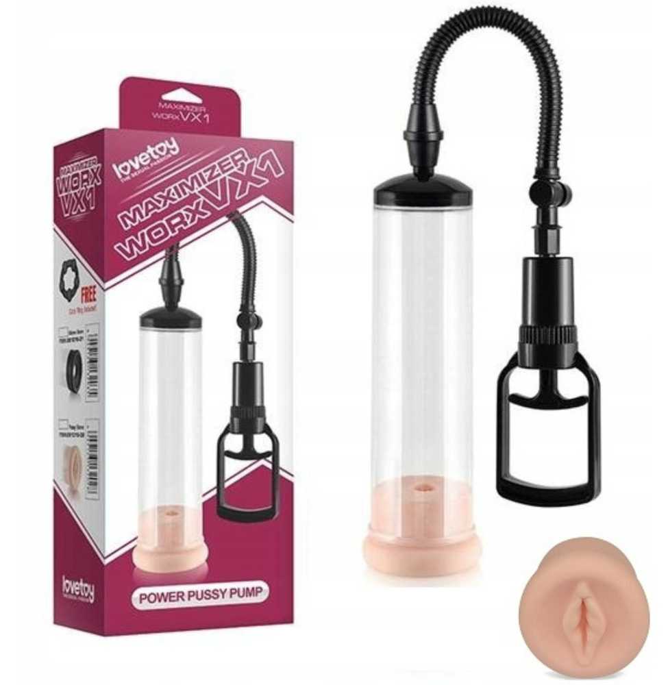 LOVETOY „Maximizer Worx VX1“ elektrinis pompa, skaidri ir minkšta