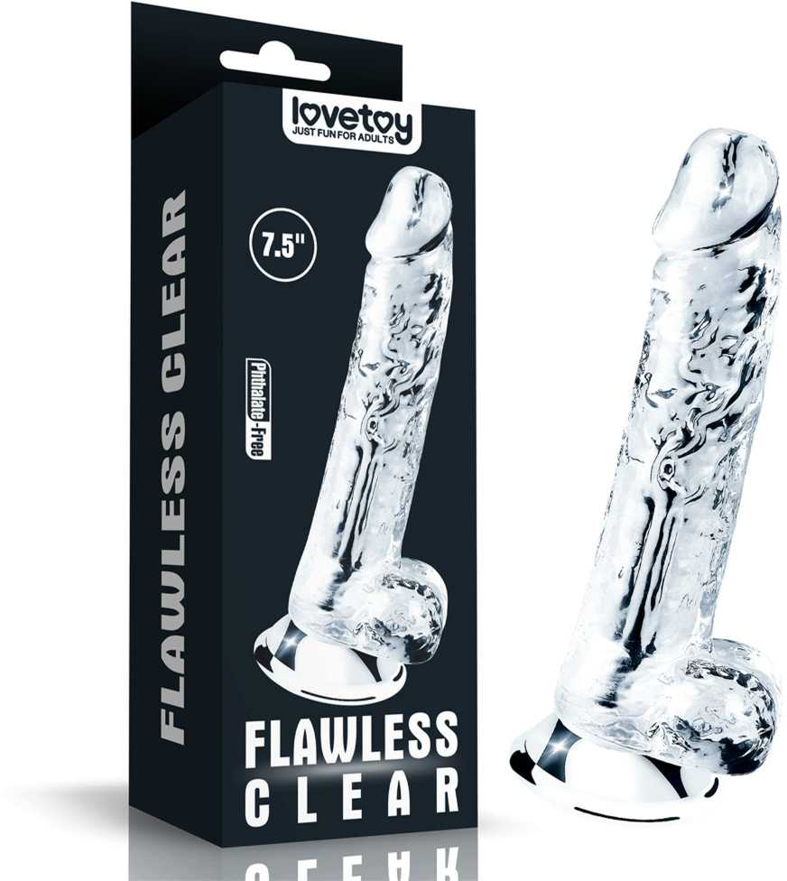 LoveToy Skaidrus dildo 7,5''