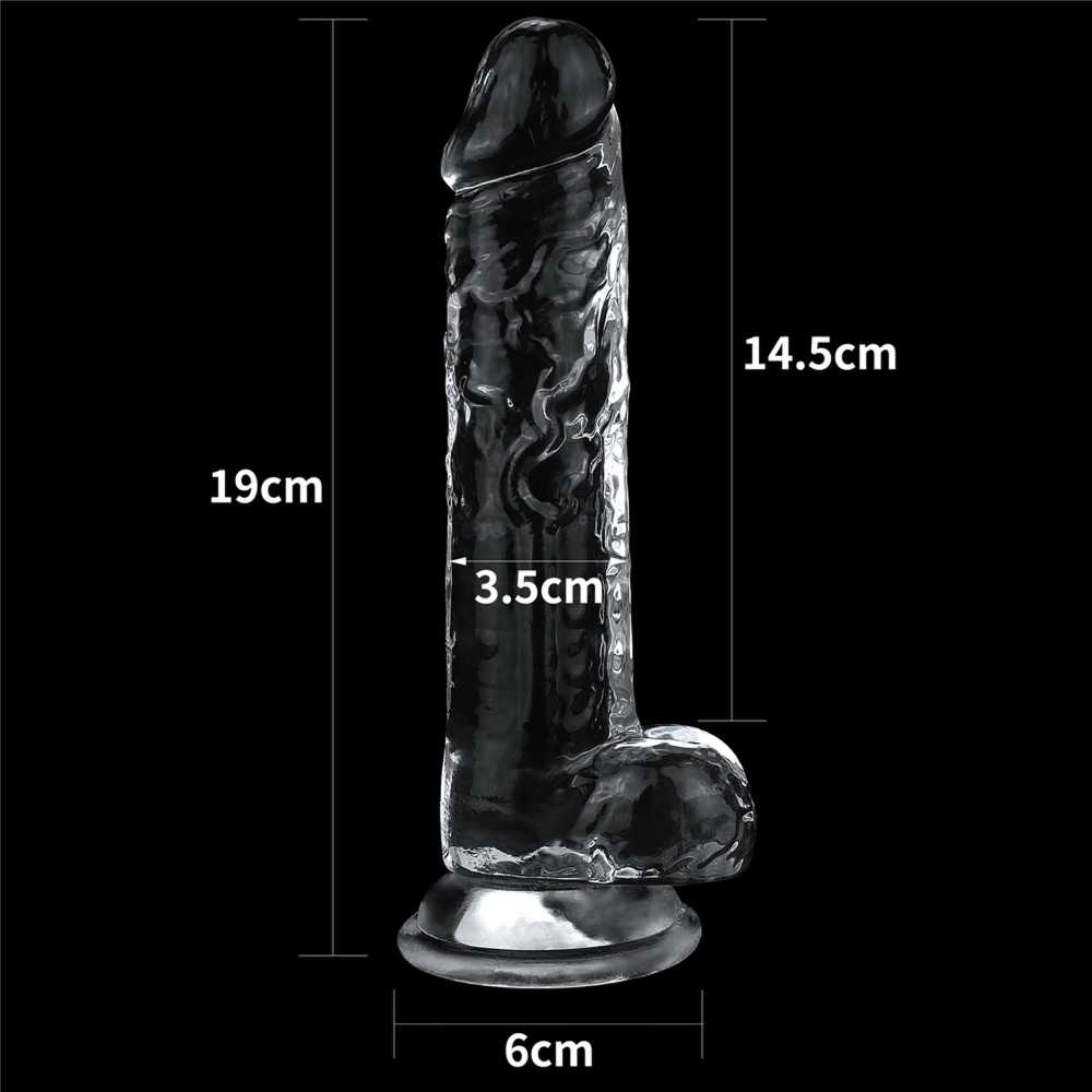 LoveToy Skaidrus dildo 7,5''