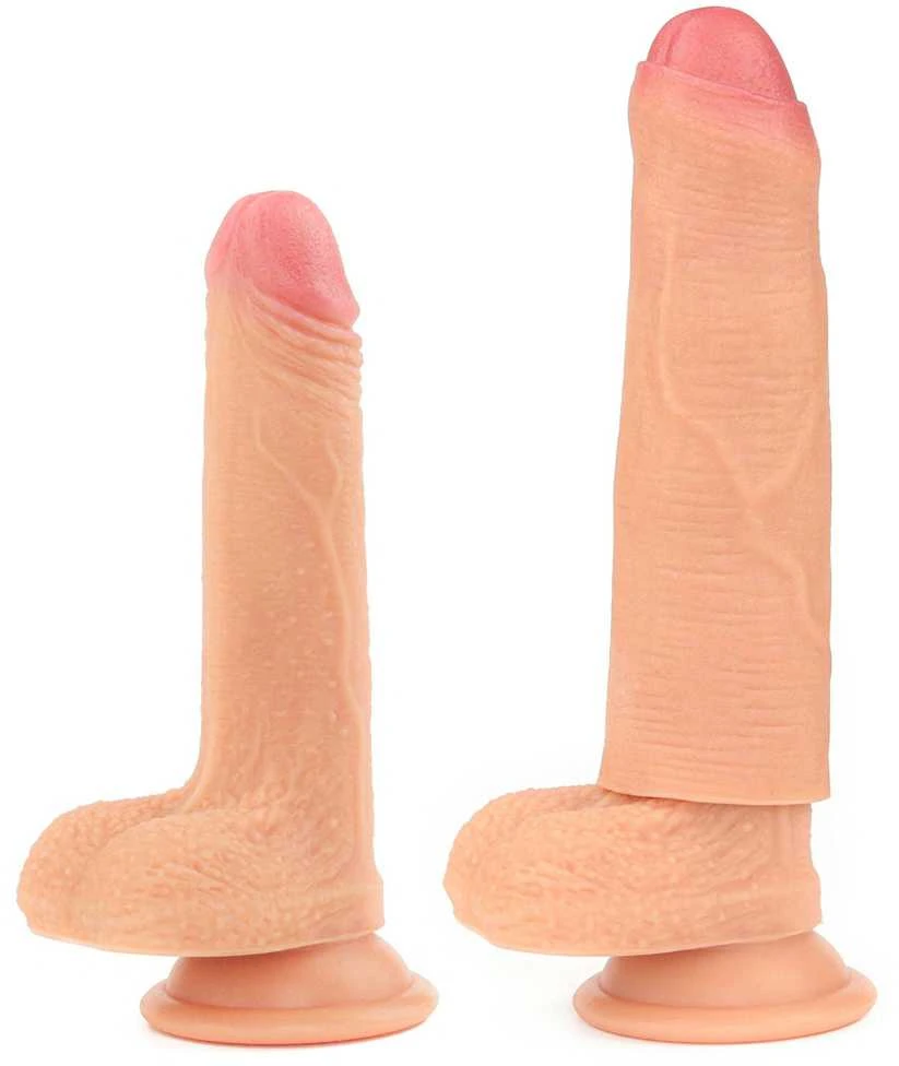 Lovetoy Pridėti 2,5 cm revoliucinį silikoninį „Nature“ ilgintuvą neapipjaustytam