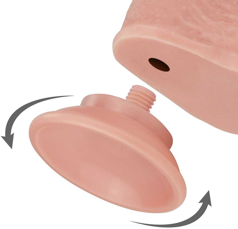 LoveToy 9,5 colio slankiojančios odos dvigubo sluoksnio dildo