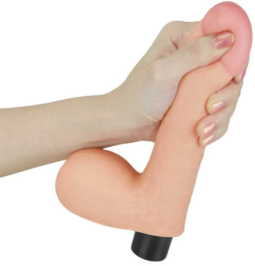 LOVETOY Reel Softee Vibratorius su kamuoliukais Flesh 8,0"
