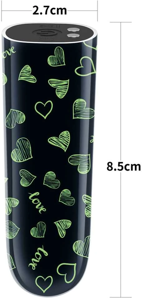 LOVETOY įkraunamas švytintis tamsoje širdies masažuoklis