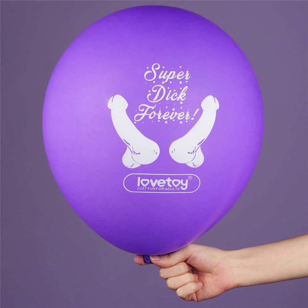 Lovetoy „Super Dick Forever Bachelorette“ balionai (7 vnt. pakuotėje)