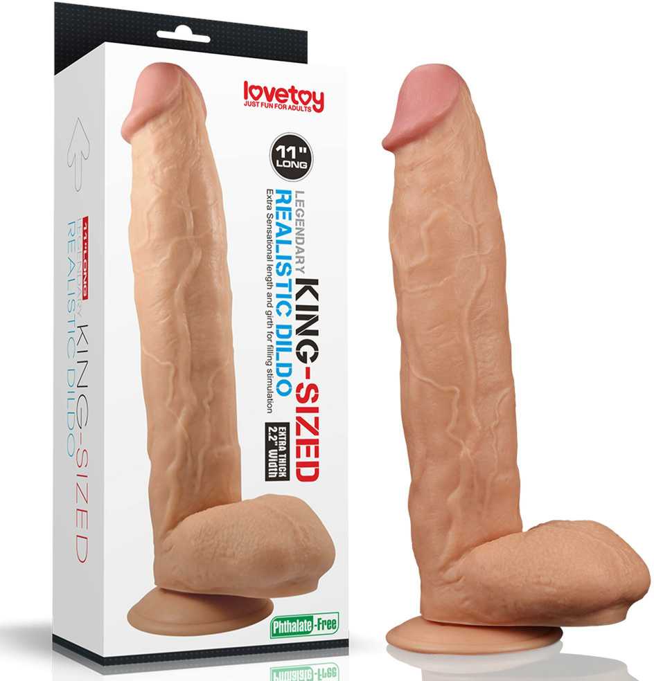 LoveToy 11" Legendinis karališko dydžio realistinis dildo